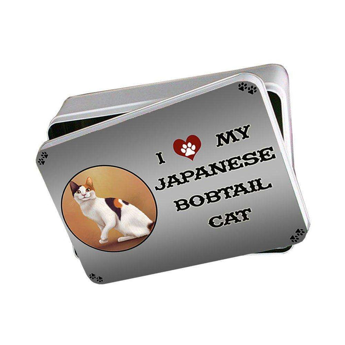 I Love My Japanese Bobtail Cat Photo Storage Tin