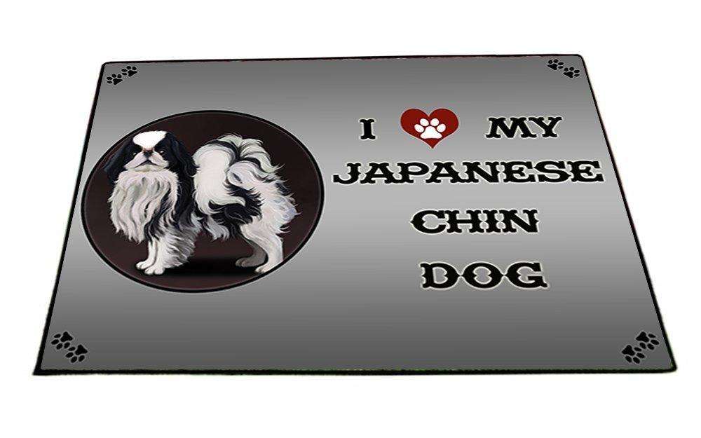 I Love My Japanese Chin Dog Indoor/Outdoor Floormat