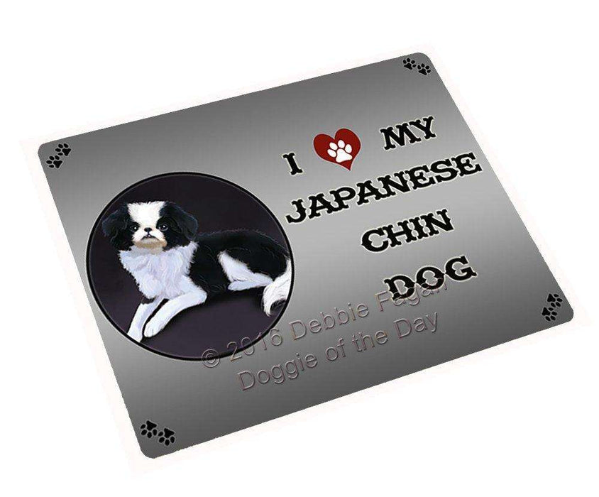 I Love My Japanese Chin Dog Tempered Cutting Board