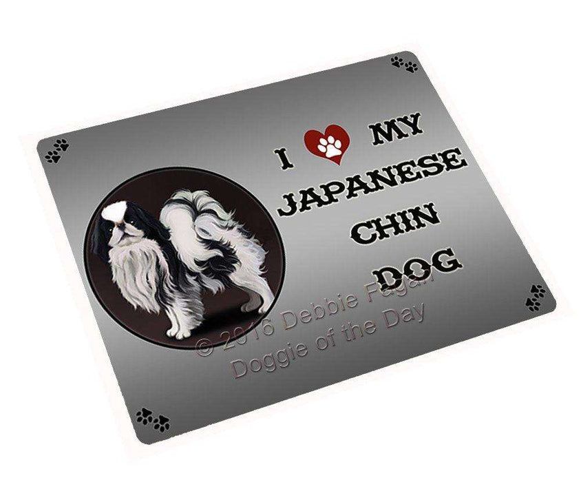 I Love My Japanese Chin Dog Tempered Cutting Board