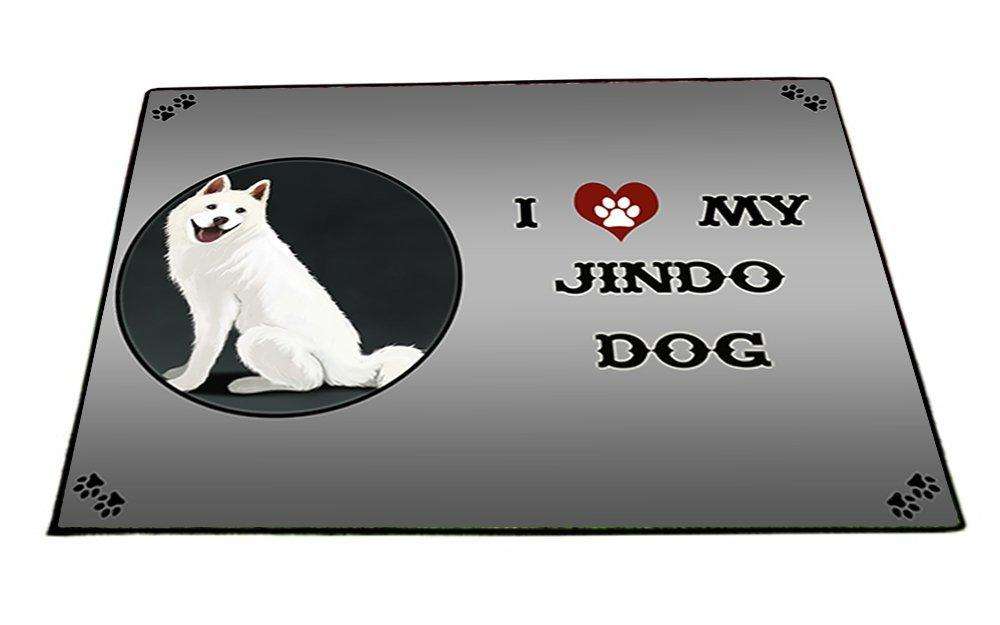 I Love My Jindo Dog Indoor/Outdoor Floormat