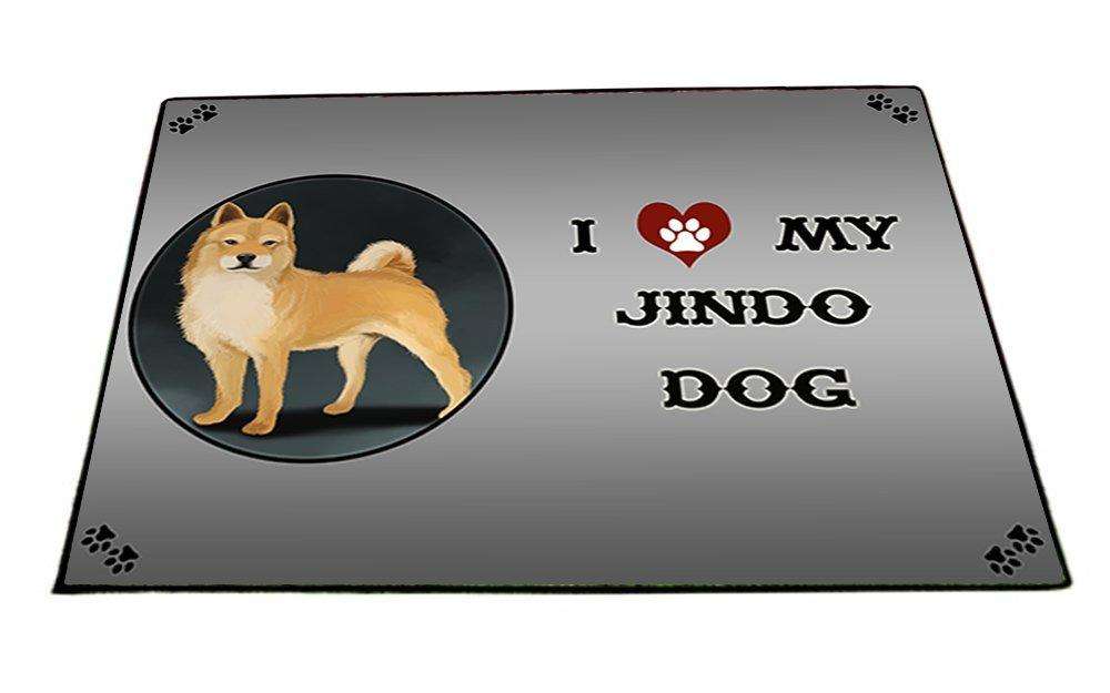 I Love My Jindo Dog Indoor/Outdoor Floormat