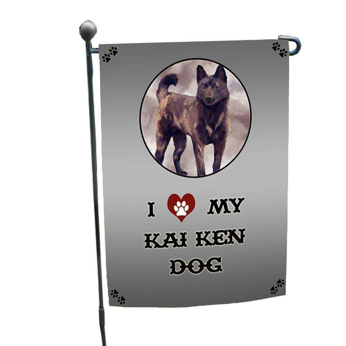 I Love My Kai Ken Dog Garden Flag