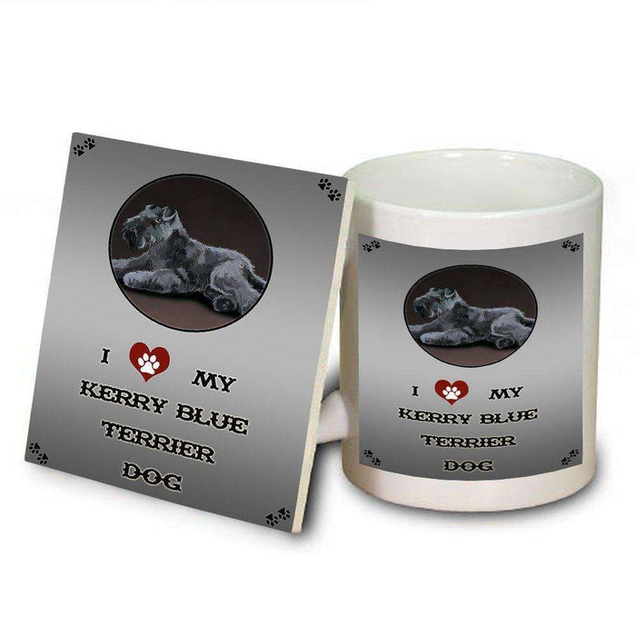 I Love My Kerry Blue Terrier Dog Mug and Coaster Set