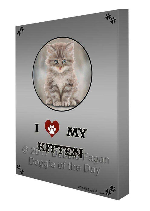 I Love My Kitten Cat Canvas Wall Art D347