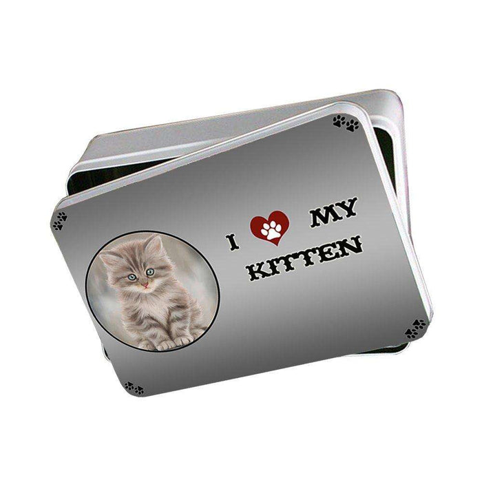 I Love My Kitten Cat Photo Storage Tin