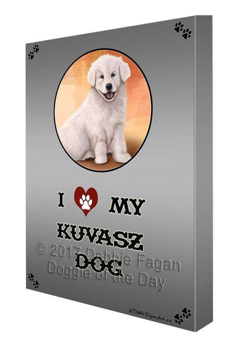 I Love My Kuvasz Dog Canvas Wall Art D349