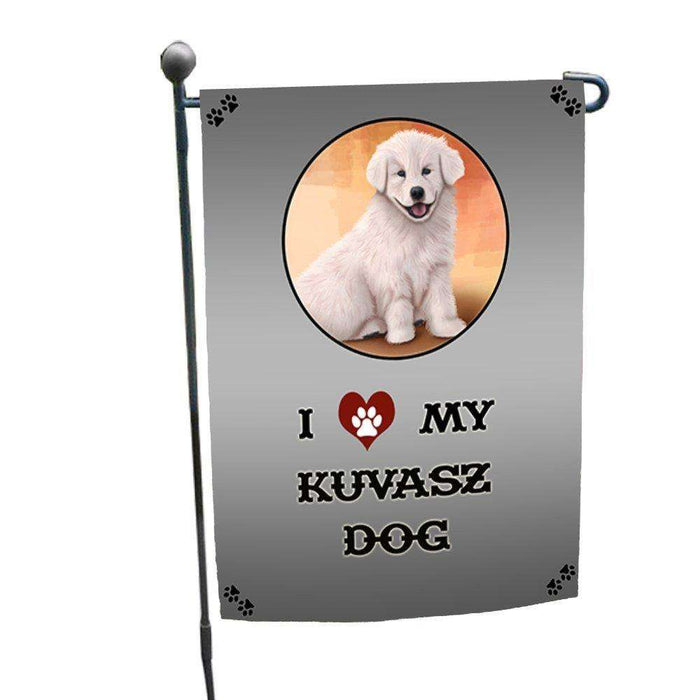 I Love My Kuvasz Dog Garden Flag