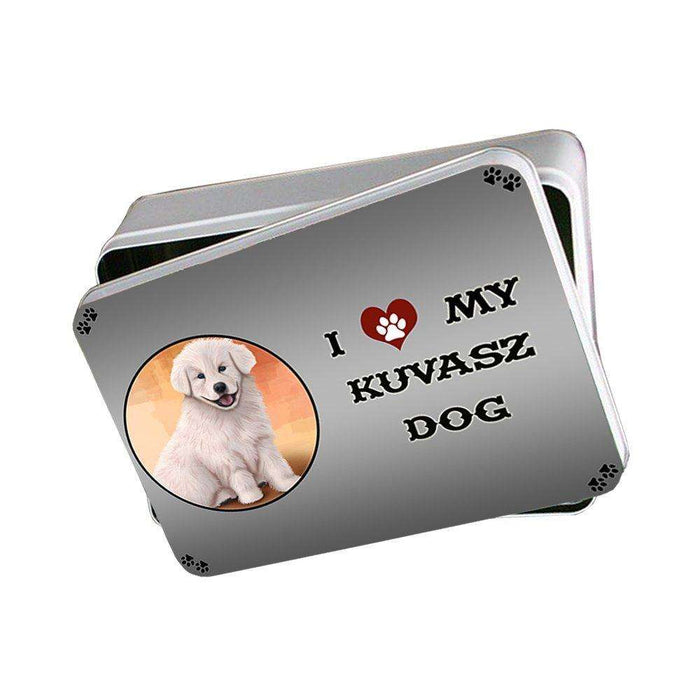 I Love My Kuvasz Dog Photo Storage Tin