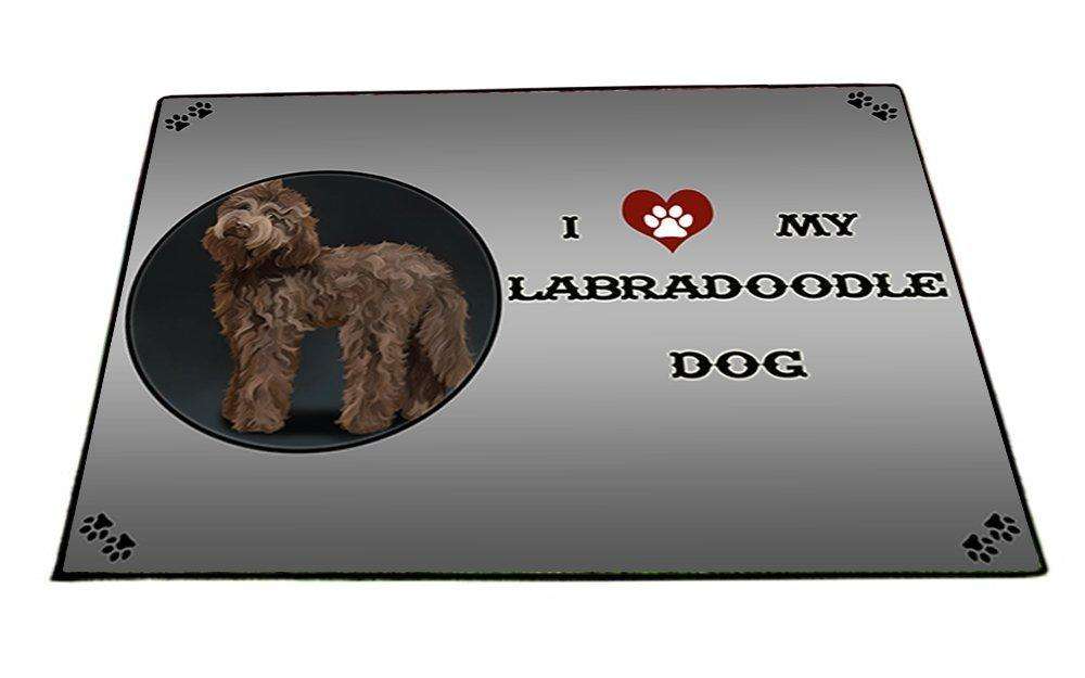 I Love My Labradoodle Brown Dog Indoor/Outdoor Floormat