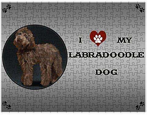 I Love My Labradoodle Brown Dog Puzzle