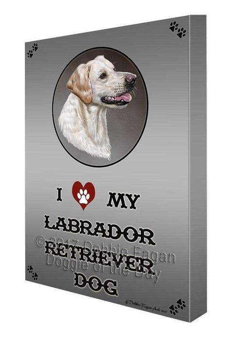 I Love My Labrador Retriever Dog Canvas Wall Art D353