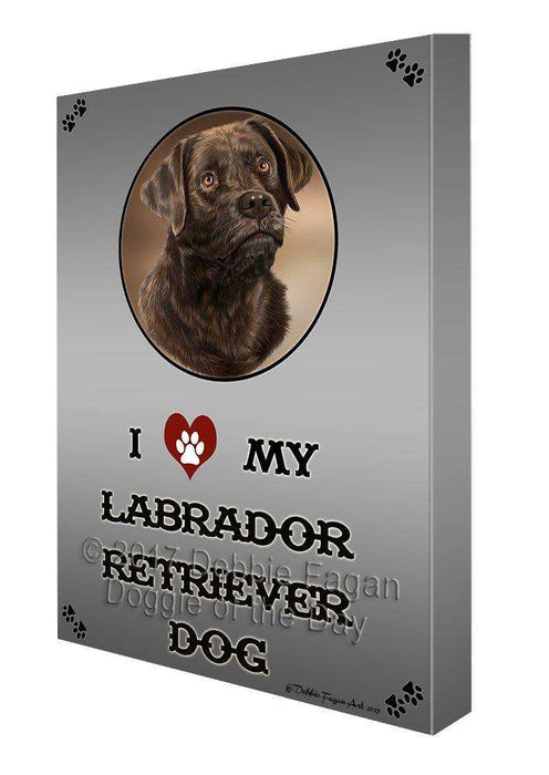I Love My Labrador Retriever Dog Canvas Wall Art D355