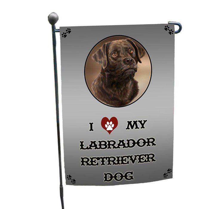 I Love My Labrador Retriever Dog Garden Flag