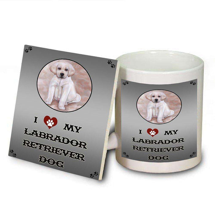 I Love My Labrador Retriever Dog Mug and Coaster Set