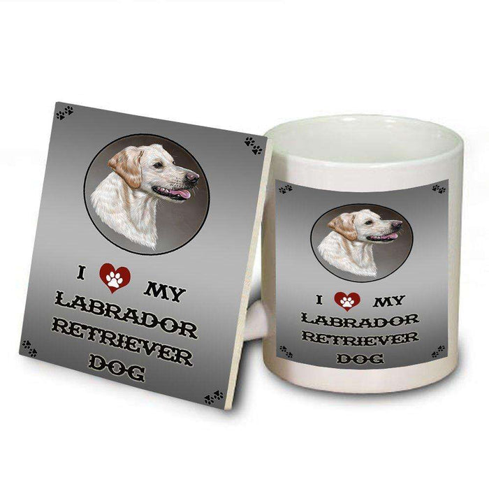 I Love My Labrador Retriever Dog Mug and Coaster Set