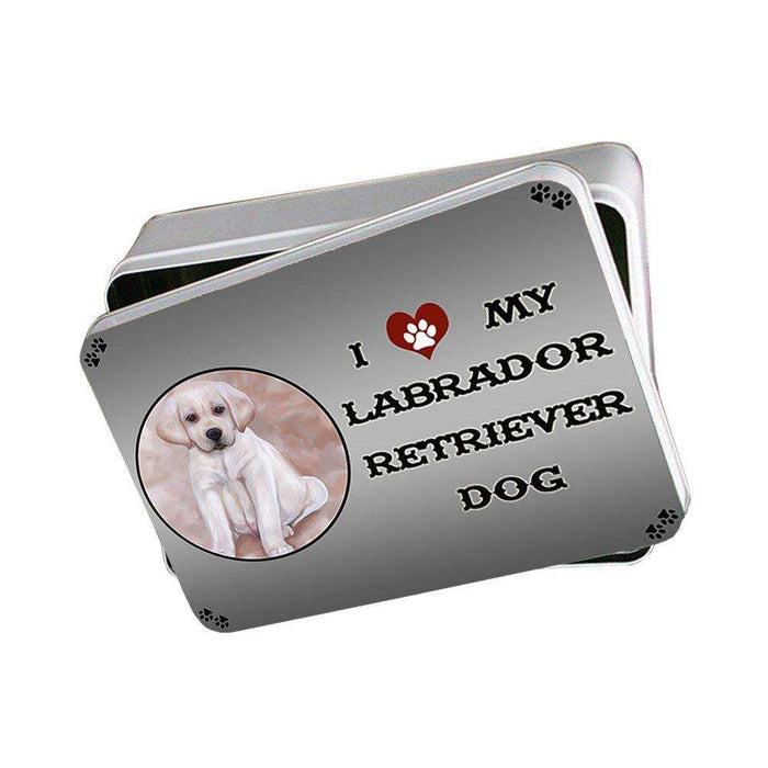 I Love My Labrador Retriever Dog Photo Storage Tin