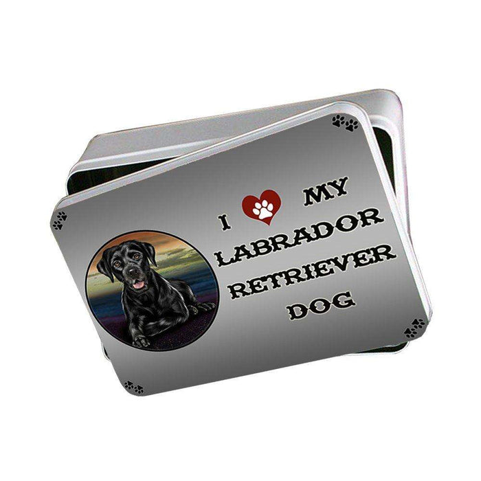 I Love My Labrador Retriever Dog Photo Storage Tin