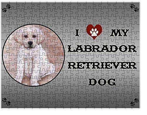 I Love My Labrador Retriever Dog Puzzle with Photo Tin