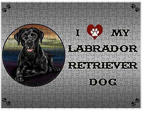 I Love My Labrador Retriever Dog Puzzle with Photo Tin