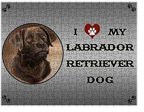 I Love My Labrador Retriever Dog Puzzle with Photo Tin