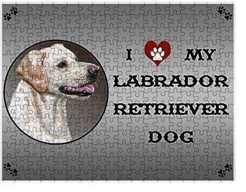 I Love My Labrador Retriever Dog Puzzle with Photo Tin