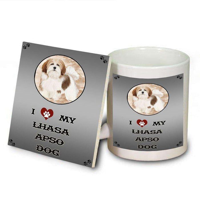I Love My Lhasa Apso Dog Mug and Coaster Set