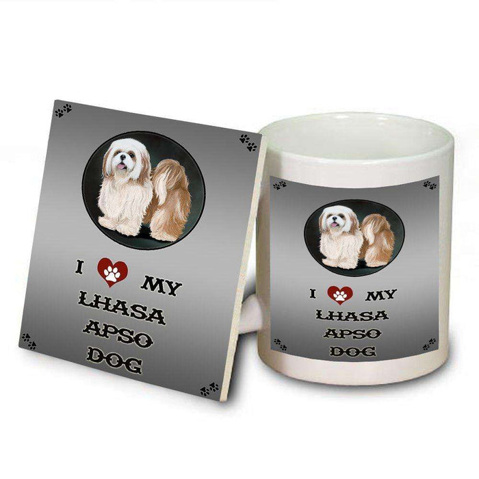 I Love My Lhasa Apso Dog Mug and Coaster Set