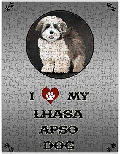 I Love My Lhasa Apso Dog Puzzle with Photo Tin