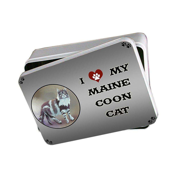 I Love My Maine Coon Cat Photo Storage Tin