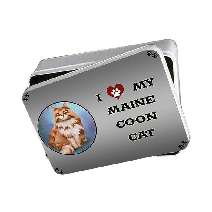 I Love My Maine Coon Cat Photo Storage Tin