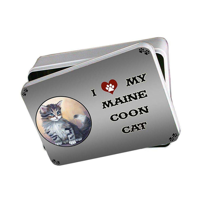 I Love My Maine Coon Cat Photo Storage Tin