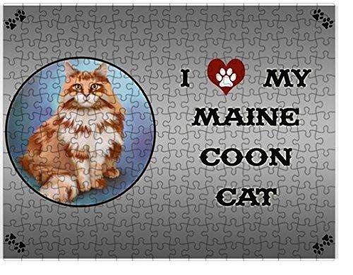 I Love My Maine Coon Cat Puzzle with Photo Tin