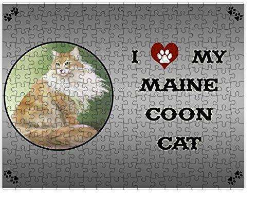 I Love My Maine Coon Cat Puzzle with Photo Tin