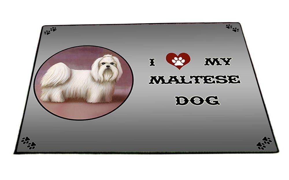 I Love My Maltese Dog Indoor/Outdoor Floormat
