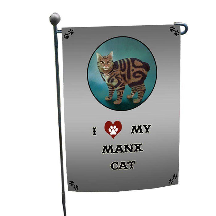 I Love My Manx Cat Garden Flag