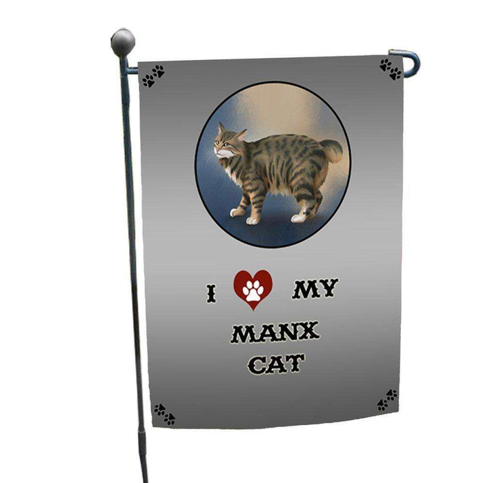 I Love My Manx Cat Garden Flag