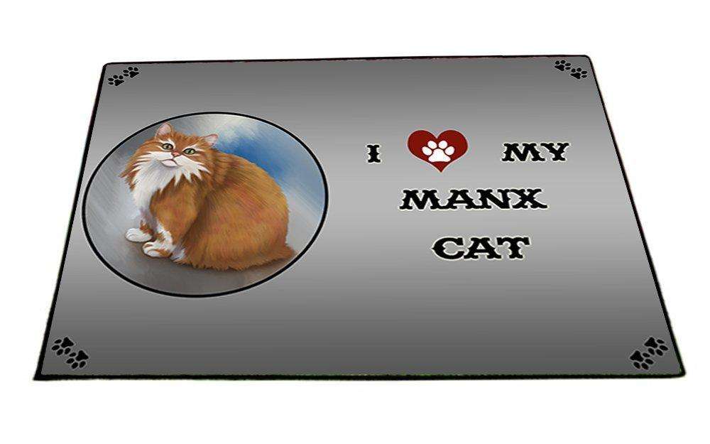 I Love My Manx Cat Indoor/Outdoor Floormat