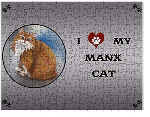 I Love My Manx Cat Puzzle with Photo Tin
