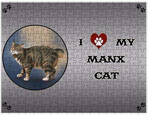 I Love My Manx Cat Puzzle with Photo Tin