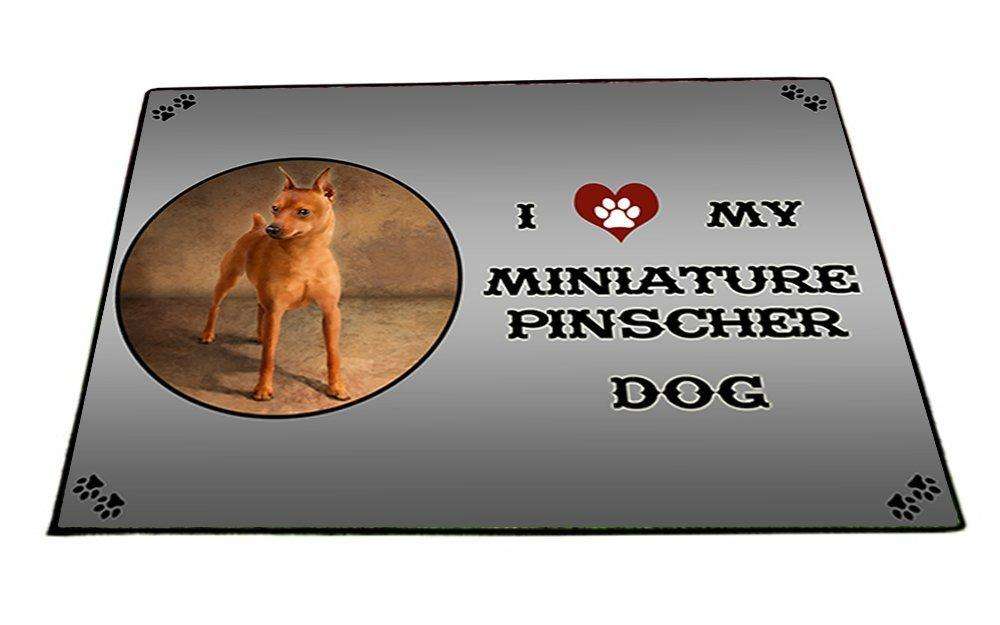 I Love My Miniature Pinscher Dog Indoor/Outdoor Floormat