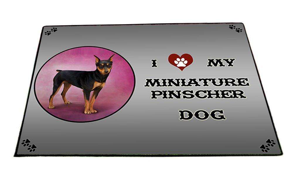 I Love My Miniature Pinscher Dog Indoor/Outdoor Floormat