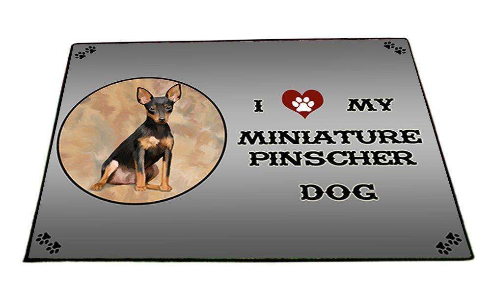 I Love My Miniature Pinscher Dog Indoor/Outdoor Floormat