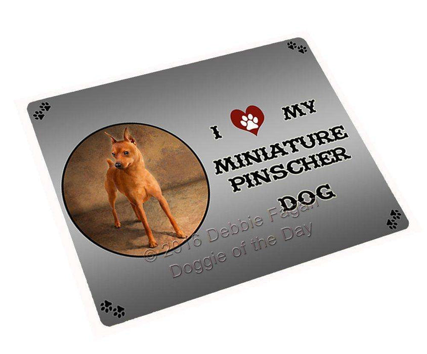 I Love My Miniature Pinscher Dog Large Refrigerator / Dishwasher Magnet
