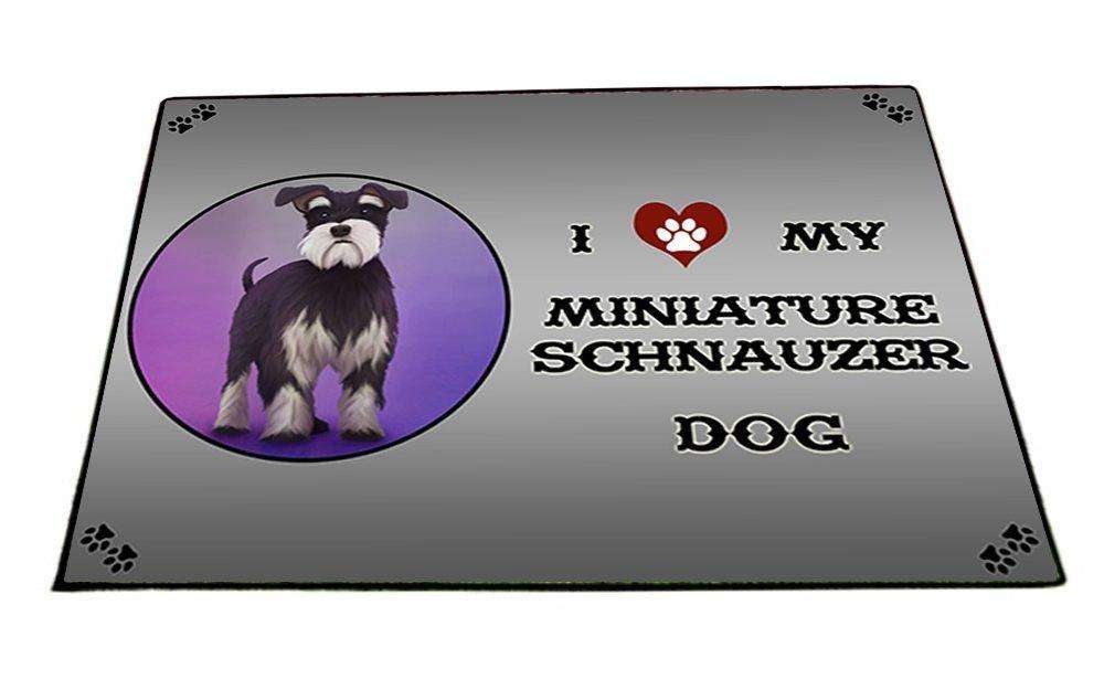 I Love My Miniature Schnauzer Dog Indoor/Outdoor Floormat