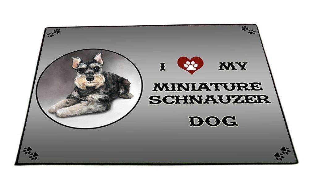 I Love My Miniature Schnauzer Dog Indoor/Outdoor Floormat