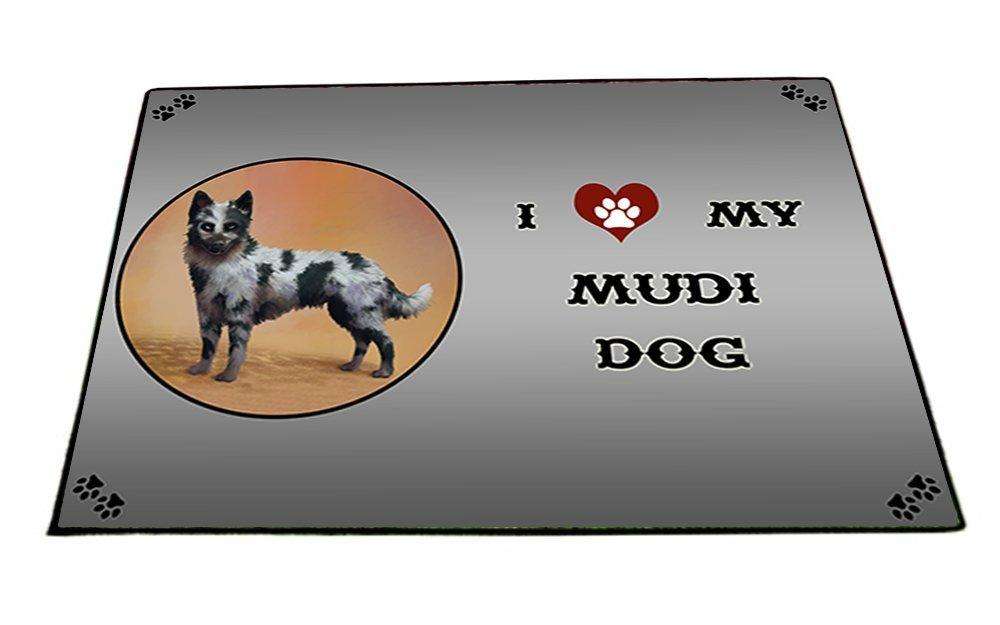 I Love My Mudi Dog Indoor/Outdoor Floormat