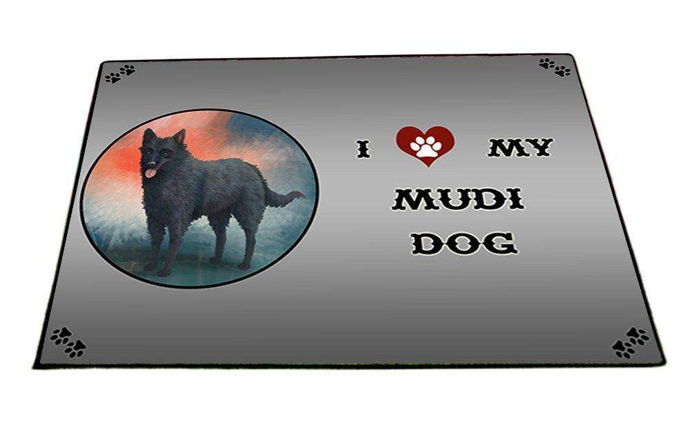 I Love My Mudi Dog Indoor/Outdoor Floormat