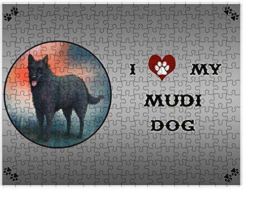 I Love My Mudi Dog Puzzle  (300 pc.)