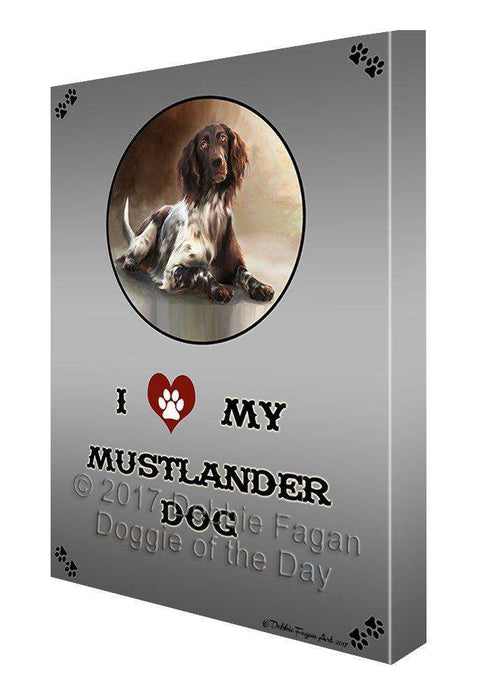 I Love My Mustlander Dog Canvas Wall Art D174